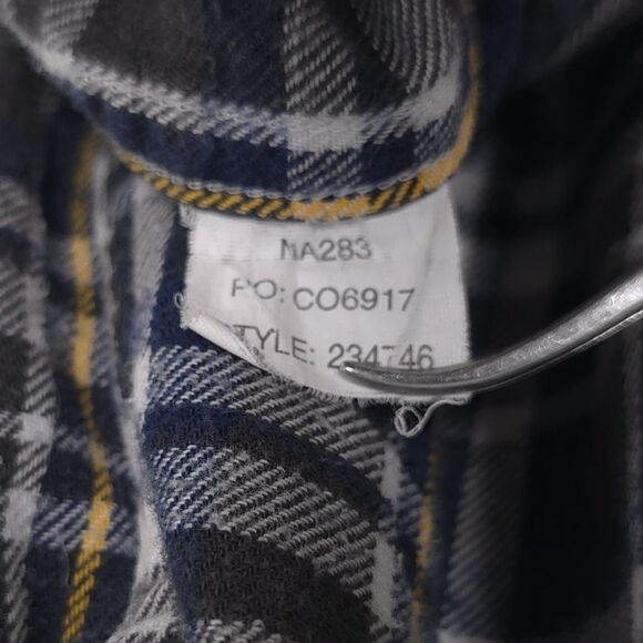 Vintage CHAPS RALPH LAUREN Plaid Shirt XL Flannel Cotton Navy Blue Men’s 234746 - Picture 9 of 9